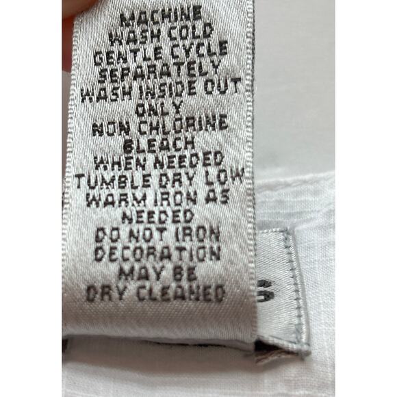 Chico's Womens White Sequin Embellished Boho‎ Cotton Tunic Top Coverup Size 3 - Picture 7 of 10